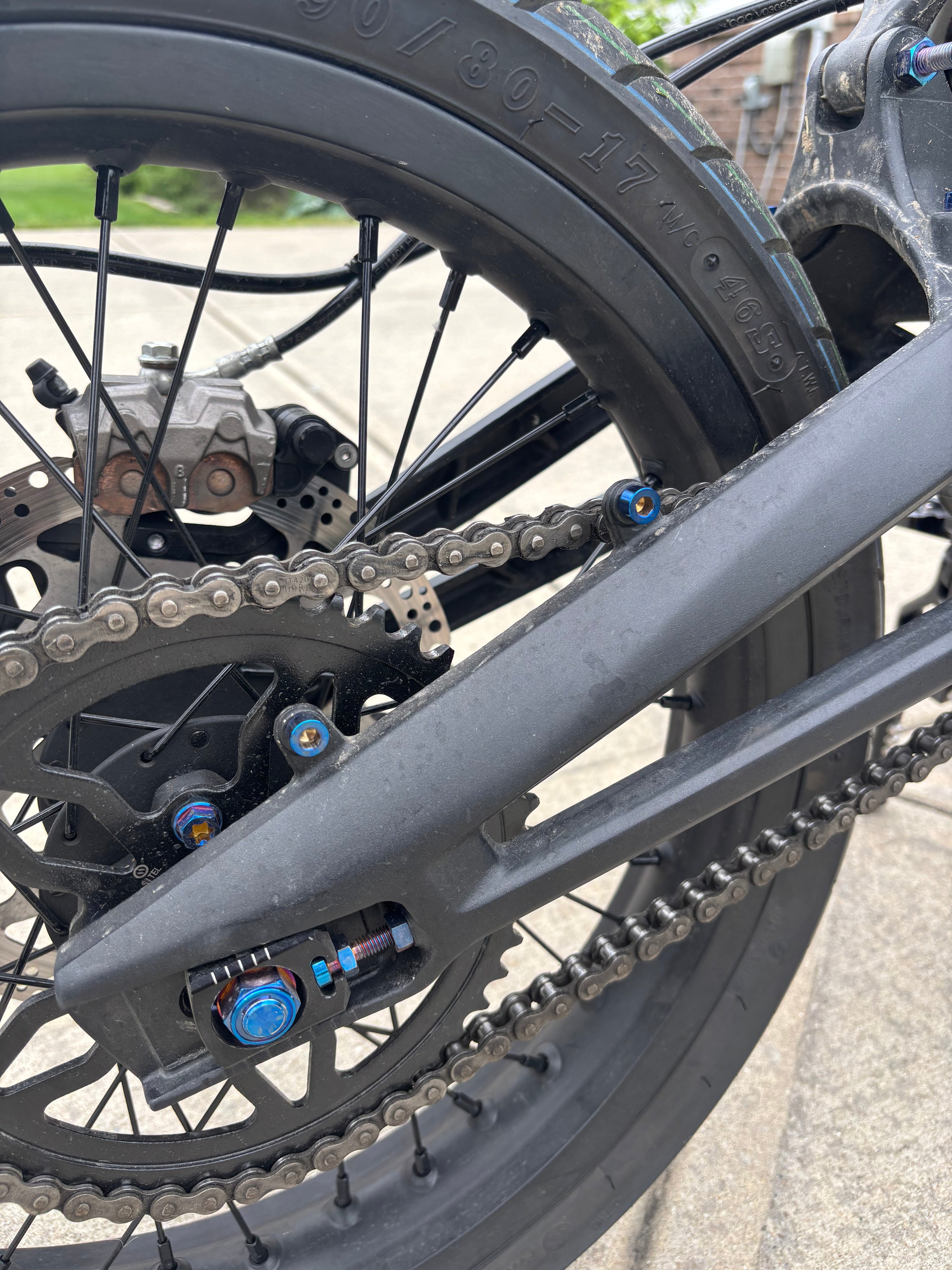 Chain Guard Titanium Bolts.
