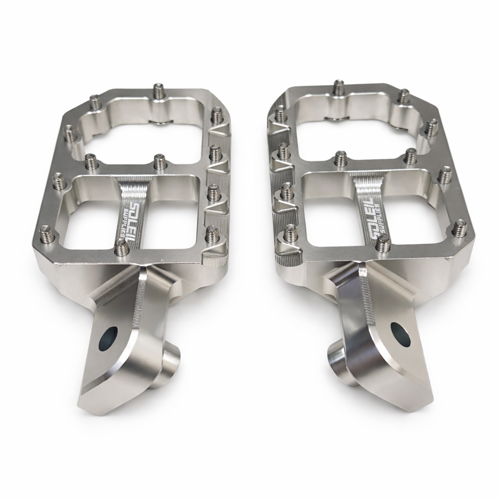 Upgraded CNC Pegs — Black , Chrome with Silver or Jet Blue Spikes