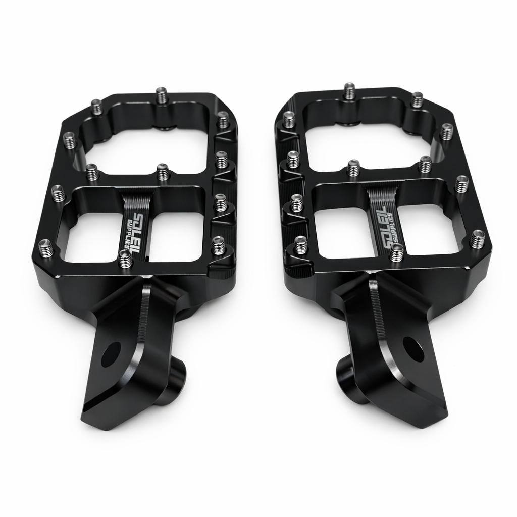 Upgraded CNC Pegs — Black , Chrome with Silver or Jet Blue Spikes