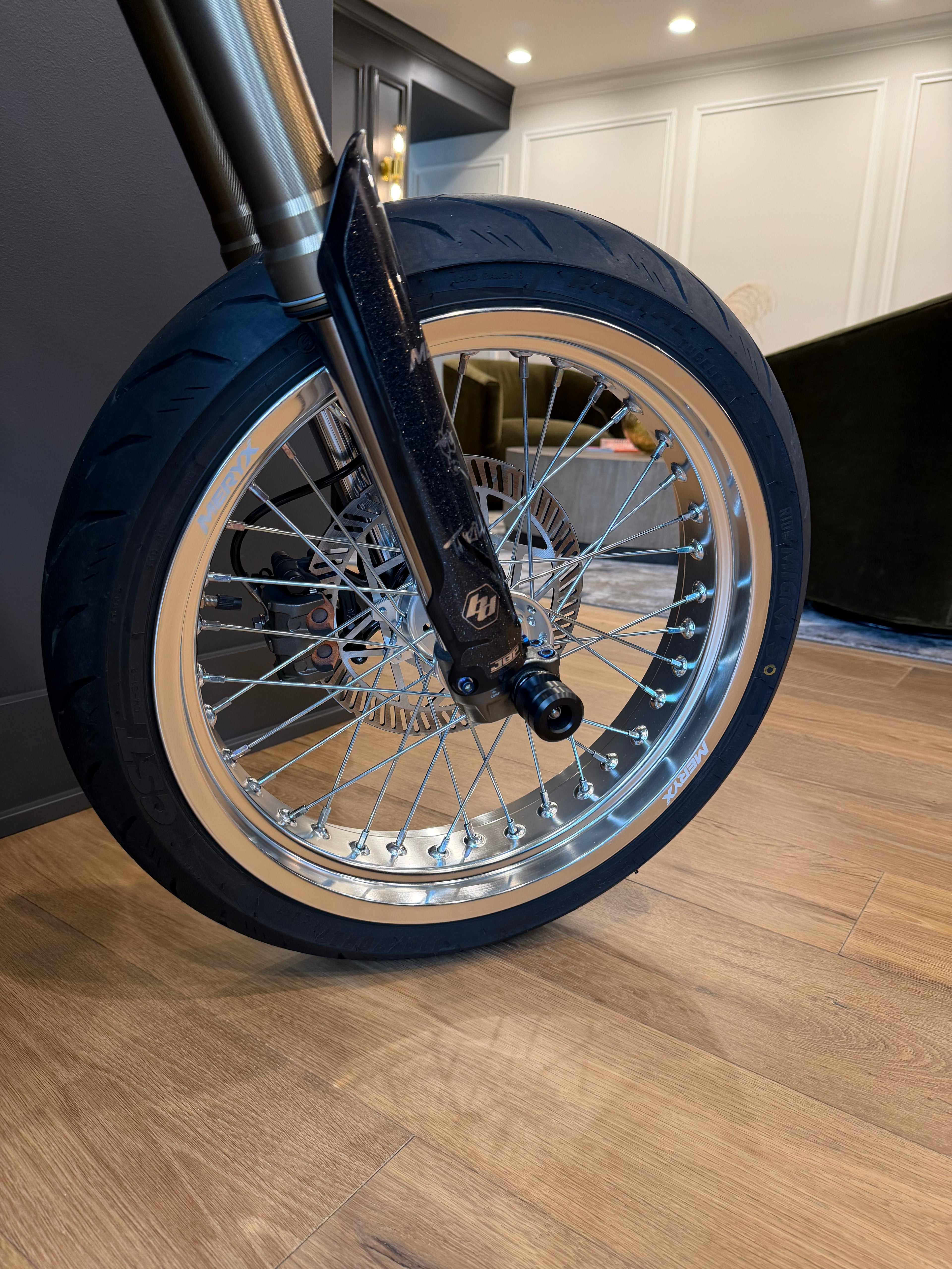 Meryx Wide Chrome Supermotos (4.25 Rear/3.5 Front)