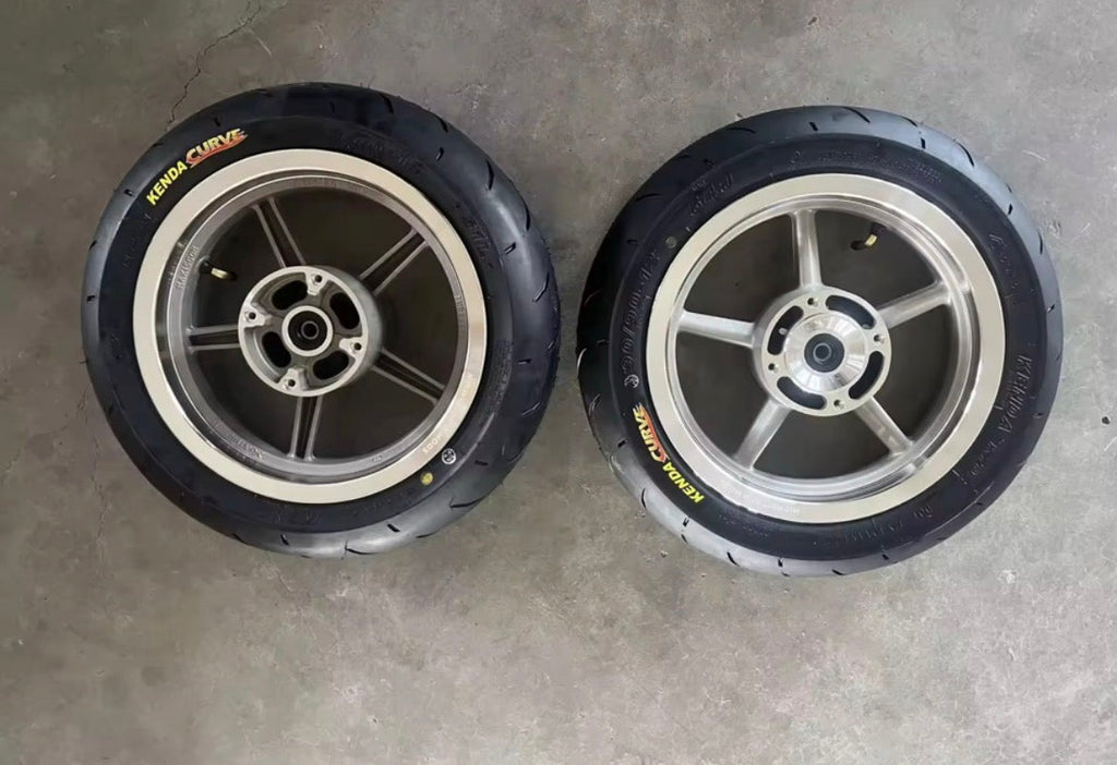 12" Supermoto Chrome Wheelset - Tuttio/Yozma/Heybike/Valintsu/Razor🔥